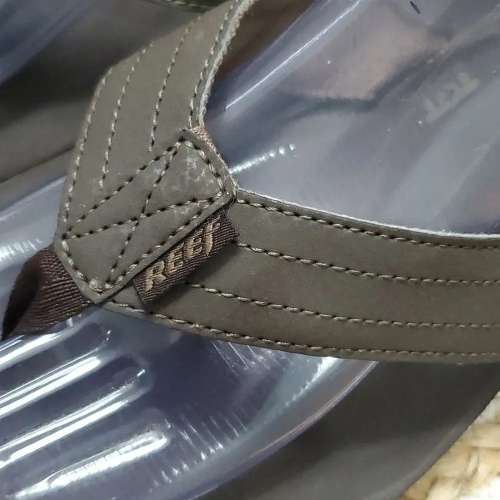 Reef Men’s Size 13, Reef Brown Flip Flops, With Bottle Opener